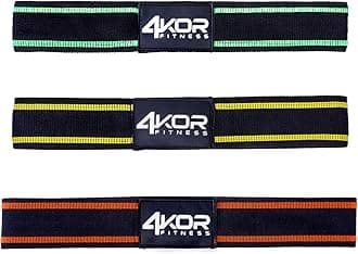 Resistance Loop Band Set by 4KOR Fitness, Perfect for CrossFit, Yoga, Physical Therapy, and Booty Building