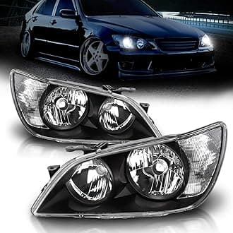 for 2001-2005 Lexus IS300 Projector Black OE Type Replacement Headlights Assembly Set - Passenger and Driver Side