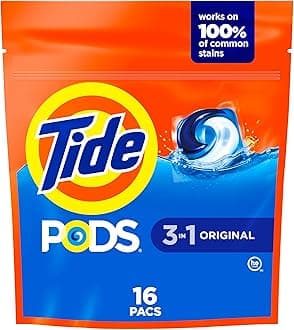 PODS Original Scent HE Turbo Liquid Detergent Pacs, 16 count