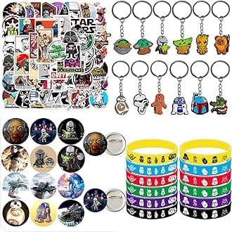 86 pcs Party Favors Set Include and Keychains for Game Fans Party Bag Fillers Gamer Party Favours Colored Silicone Wristbands Rubber Key Chains Supplies Kids Birthday Themed Party (Black)