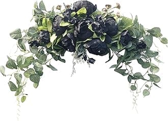 H&S BRIDAL Wedding Arch Flowers, 30 Inch Rustic Artificial Floral Swag for Door Lintel, Green Leaves Rose Peony Sunflowers Table Centerpieces Home Decoration