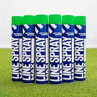 750ml Aerosol Line Marking Paint | Six Colours Available | Sports Pitch Marking Solution - [Net World Sports] (Pack of 6, Green)