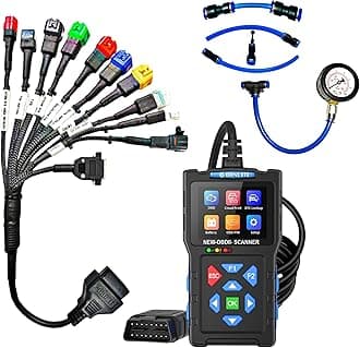 DANLITE TOOLS TECHNICIAN V317 obd2 Scanner for Bike bs6 + 11 Coupler Cable + Fuel Pressure Gage