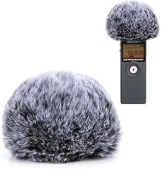 YOUSHARES Zoom H1 Recorder Short Furry Outdoor Windscreen Muff, Pop Filter/Wind Cover Shield Fits Zoom H1 Handy Portable Recorder