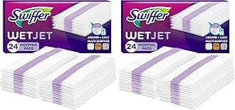 Swiffer WetJet Hardwood Floor Cleaner Spray Mop Pad Refill, Bathroom Cleaning Supplies, Hardwood Floor Cleaner, Multi Surface, 24 Count (Pack of 2)
