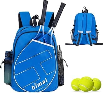 UNIHIMAL Tennis Bag Tennis Backpack for Men Women, Large Capacity Holds 2 Rackets with Ventilated Shoe Compartment and Insulated Pocket