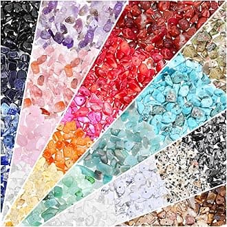 Natural Crystal Stone Beads for Jewelry Making, 800 Pcs Multicolored 5-8 MM Irregular Gemstones Bulk for Earrings, Necklace, Bracelet, DIY Art Crafts
