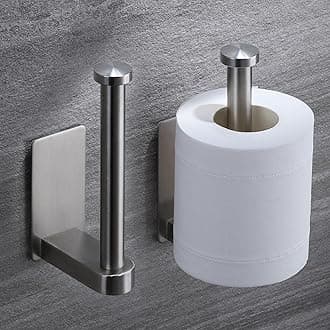YIGII Toilet Paper Holder - Self Adhesive Toilet Roll Holder for Bathroom 2 Pack Tissue Holder Dispenser, SUS304 Stainless Steel