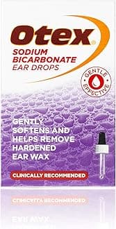 Otex Sodium Bicarbonate Ear Drops for Ear Wax Removal. Effective, Natural and Gentle Removal of Excessive, Hardened Ear Wax. Softens and Helps Remove Ear Wax, 10ml