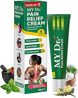 MY Dr. Pain Relief Cream | Instant Relief for Back, Knee, Neck, Shoulder & Muscle Pain |100% Ayurvedic, Non-Sticky, Fast Absorbing Pain Cream| Long-Lasting Comfort | 60g(50g+10g Free) (Pack of 2)