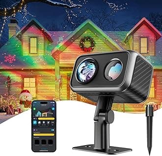 Govee Outdoor Projector, Laser and Aurora Light Projector, Three-Color Motion Laser, Galaxy Light with 16 RGB Patterns, 50 Festive and Daily Scene Modes, Works with Alexa, Google Assistant, Matter