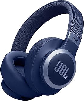 – JBL LIVE 770NC Wireless Over-Ear Headphones – Adaptive Noise Cancelling, JBL Signature Sound, 70H Battery, Smart Ambient & Bluetooth 5.3, JBLLIVE770NCBLU, Blue