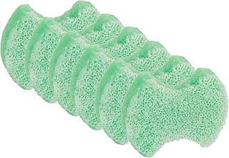 Spongeables Pedi Scrub Foot Exfoliating 20+ Wash Sponge, Citron Eucalyptus, 6 Count