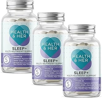 – Health & Her Sleep+ Supplements for Women - Women's Multivitamin with Lavender, Chamomile & Magnesium - Vegan, Gluten-Free, Vitamins for Women - 3 Month Supply, 90 Capsules