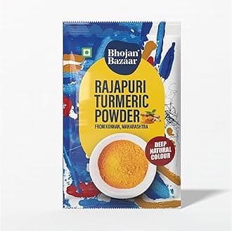 Bhojan Bazaar Rajapuri Organic Turmeric/Haldi Powder 200g, Premium Konkan Haldi, Natural Turmeric Powder with No Added Flavours, Rich in Curcumin, Resealable Hygienic Pack for Cooking