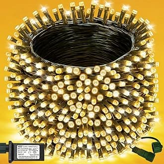 300LED Green Wire Christmas Lights with End Plug