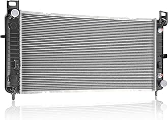 34" Core Radiator Complete Assembly Compatible with 2005-2011 Sierra 1500 5.3L 2009-2012 Sierra 1500 6.2L 6.0L 1999-2000 Sierra 2500 6.0L 2005-2013 Sierra 1500 4.3L 4.8L 2423