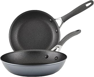 CirculonA1 Series with ScratchDefense Technology Nonstick Induction Frying Pans/Skillet Set, 8.5 Inch and 10 Inch - Graphite, Skillet Set (8.5" & 10")