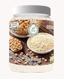 Soya Flour 500gm | High Protein | No Preservatives | Gluten Free | Rich in Micro Nutrients | Agri Club