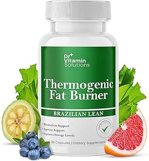 Thermogenic Fat Burner Brazilian Lean Weight Loss Vitamins, Dr Vitamin Waist Trimmer & Supplements for Bloating (1 Bottle, 35 Capsules)