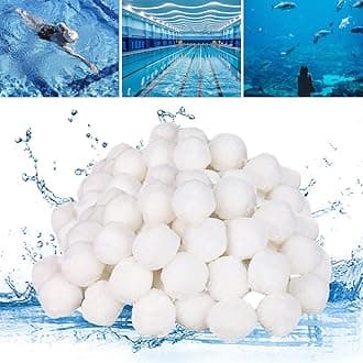 Pool Filter Balls, 3.0 lbs Swimming Pool Sand Filter, Reusable Sand Filter Sand for Pond, Fish Tank, Pool (Equals 100 lbs Pool Filter Sand)