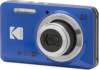 KODAK PIXPRO Friendly Zoom FZ55 BL 16MP Digital Camera with 5X Optical Zoom 28mm Wide Angle and 2.7" LCD Screen Blue