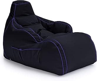 Game Over Video Gaming Bean Bag Lounger Chair | Indoor Living Room | Side Pockets for Controllers | Headset Holder | Ergonomic Design for Relaxed Gamer (Dragon Skin)