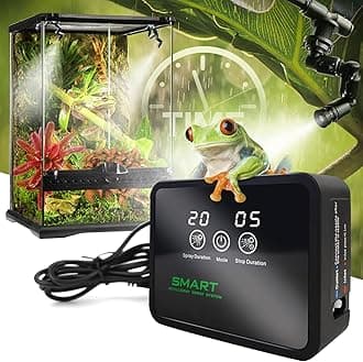 MYGIIKAKA Reptile Fogger Automatic Reptile Mister Fogger for Terrarium, Timed Terrariums Humidifiers for Chameleon/Lizard/Snake/Turtle/Frog
