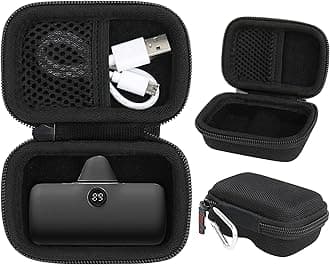 khankaHard Travel Case Compatible with iWALK/Charmast/KKD/Abnoys/VEGER/Taegila Small Portable Charger 3350mAh 4500mAh 4800mAh 5000mAh 5200mAh 8000mAh Ultra-Compact Power Bank, Case Only (Black)