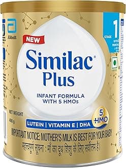 Plus Stage 1 Infant Formula, Up to 6 Months, 400g Tin, with HMO, Supports Baby's Immunity and Brain Development, Powder