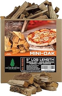 12-14 lbs Per Box Kiln Dried Mini-Oak Pizza Oven Wood 5 Inch Log Length - for Long Consistent Burns - Compatible with Gosney, Solo Stove or Any Other Brands Ovens - 12-14 lbs Per Box