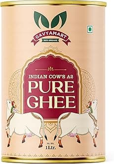 Indian A2 Cow Ghee 100% Pure Non GMO - Made of kankrej Organic Cow Ghee (1L)