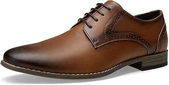 JousenMen's Oxford Plain Toe Dress Shoes Classic Formal Derby Shoes
