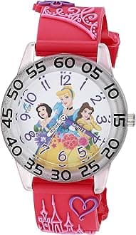 Disney Princess Kids' Plastic Time Teacher Analog Quartz 3D Strap Watch