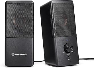 Audio Technica AT-SP95 Active Speaker for PC, Tablet, Record Player with USB Power, Space-Saving Design, Front Headphone Jack, Low Power Consumption, High Output