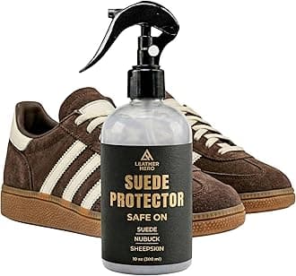 Suede Protector Spray – Waterproof & Stain Repellent for Suede Shoes, Sneakers, Boots & Handbags, Protects Suede & Nubuck, Non-Aerosol Shoe Protector Spray, 10 oz