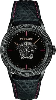 Versace Men's Watch Quartz Leatherstrap VERD00218, Black, Unitalla, strip