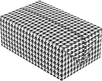 Restaurantware Bio Tek 47 Ounce To Go Boxes, 400 Rectangle Take Out Food Containers - Fast Top Closure, Disposable, Black Houndstooth Paper Carry Out Containers, For Burgers Or Fried Chicken