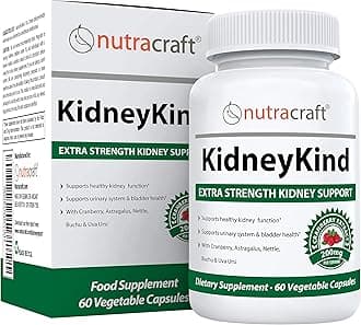 Nutracraft Kidney Support and Detox Supplement with Buchu, Juniper, Uva Ursi, Cranberry & Nettle Leaf - 60 Vegetable Capsules