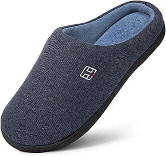 Men's & Ladies' Classic Memory Foam Plush House Slippers, Spring Summer Breathable Indoor Outdoor Shoes