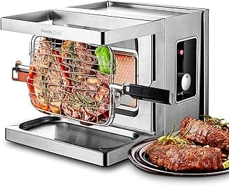 Geek Chef Outdoor Propane Gas Grill Infrared Honey Comb BBQ Non-Smoke Burner with Stainless Steel 360° Rotisserie Mesh Wave-Rack Grill Basket German Craftsmanship Design & Technology Gas Grills