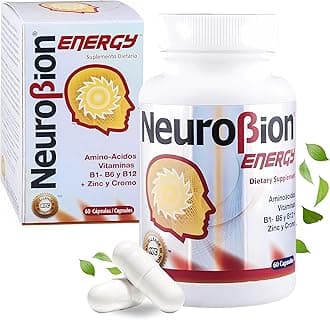 60 Caps Neurobion Energy - Amino Acids Vitamin B1 B2 B6 B12 - Increases Brain Alertness & Stamina