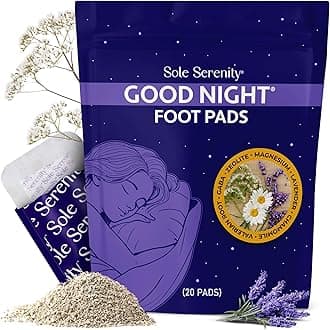 Lure Essentials Sole Serenity Good Night Foot Pads with Magnesium Glycinate, Valerian Root, Lavender (Calming) (20 Pads, Calm Sleep)