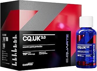CQUARTZ UK 3.0 - Ceramic Coating for Cars, Quartz Based Nanotechnology, Bonds to Paint, Glass, Metal and Plastic - (50ml Kit)