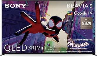 BRAVIA 9 QLED (XR l Mini LED), K85XR90, 85 Inch 4K HDR Google Smart TV, Gaming Features for PlayStation 5, IMAX Enhanced, Dolby Vision Atmos, Chromecast, AirPlay, 120Hz, 5 Year Warranty