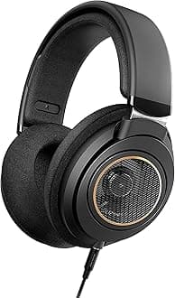 Philips Open Back Wired Headphones - Cushioned Over Ear Headphones with Adjustable Headband for Ultimate Comfort and Superior Sound Quality, Plugs into TV, Stereo or PC, Ideal for Podcasts or Music