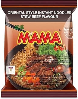Noodles Beef Stew Instant Spicy Noodles w/Delicious Thai Flavors, Hot & Spicy Noodles, No Trans Fat w/Fewer Calories Than Deep Fried Noodles 30 Pack