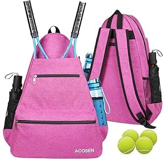 ACOSEN Tennis Bag Tennis Backpack - Large Tennis Bags for Women and Men to Hold Tennis Racket,Pickleball Paddles, Badminton Racquet, Squash Racquet,Balls and Other Accessories