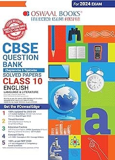 Oswaal CBSE Chapterwise & Topicwise Question Bank Class 10 English Language & Literature Book (For 2023-24 Exam)