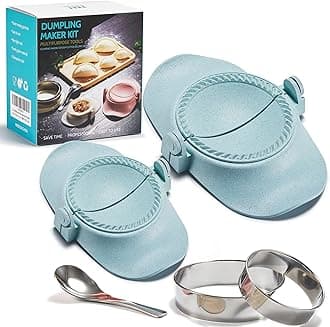 6 Inch Empanada Maker Press, Extra Large Dumpling Maker Set with Dough Cutter, Dumpling Mold Set for Pierogi, Pastelitos, Calzone, Turnovers, Chinese Dumpling-2Sizes Blue 6"+4"